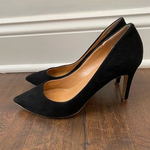J.Crew Black Suede Heels Size 6